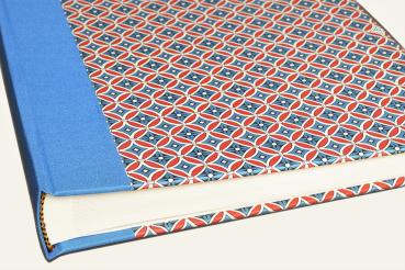 Modern photo album "Toni", photo album blue red